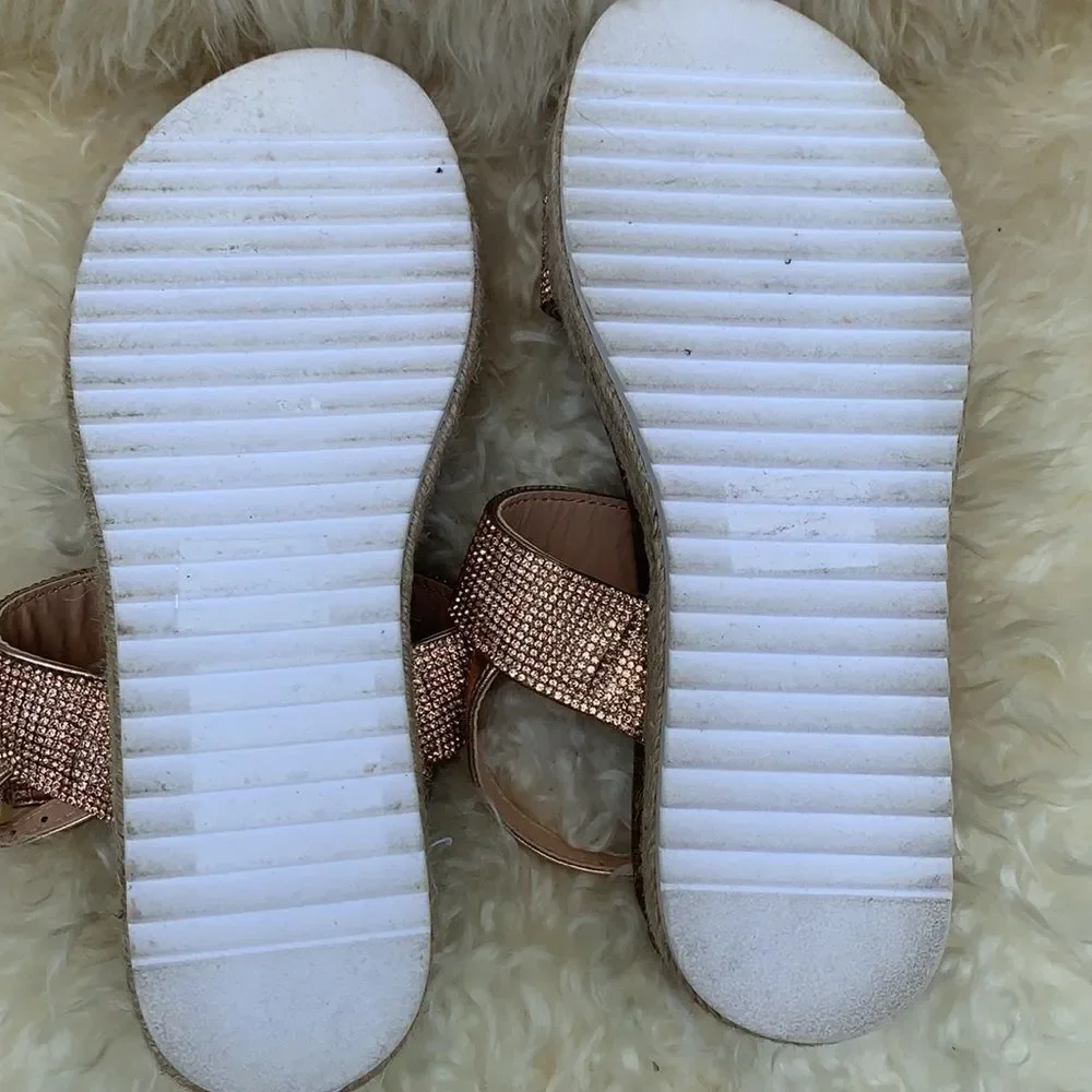Madden girl rhinestone platform espadrille sandals